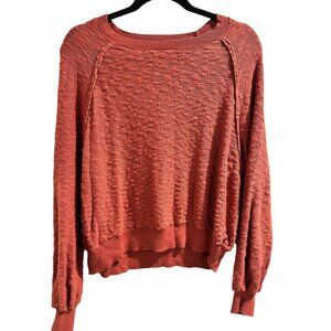 ✌️ 2/$40 ✌️ Rust Textured Sweater Medium By Dress Forum Long Sleeve